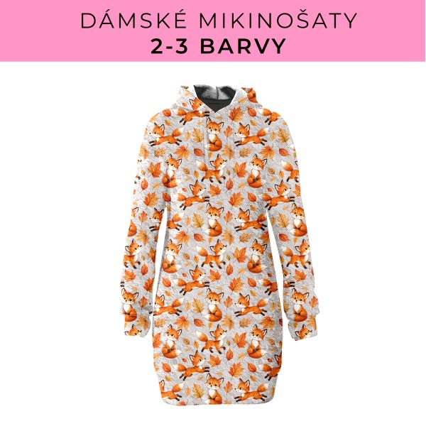 DÁMSKÝ střih - Mikinošaty 2-3 barvy