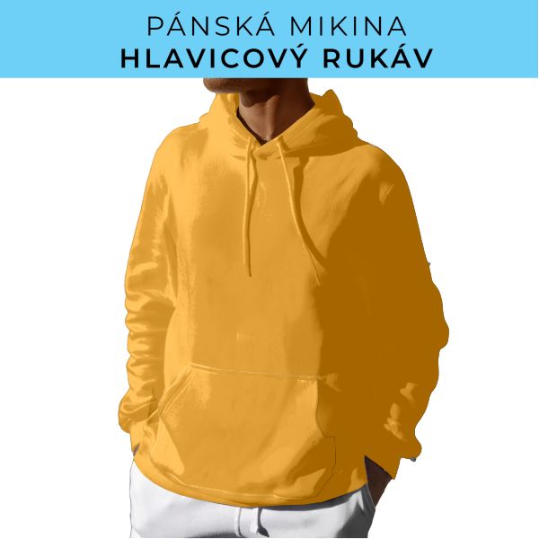 PÁNSKÝ střih - mikina s kapucí
