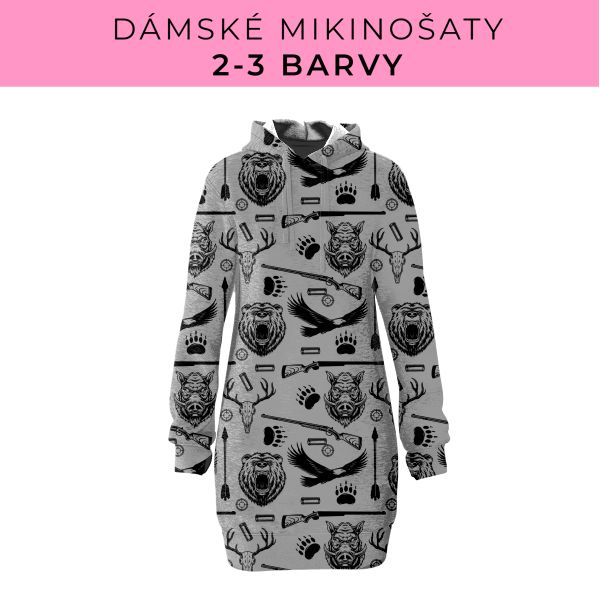 DÁMSKÝ střih - Mikinošaty 2-3 barvy