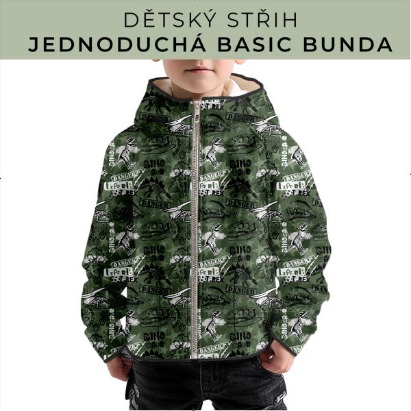 Dětský střih - jednoduchá dětská BASIC  bunda
