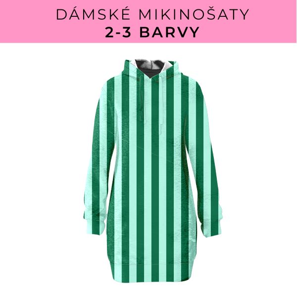 DÁMSKÝ střih - Mikinošaty 2-3 barvy