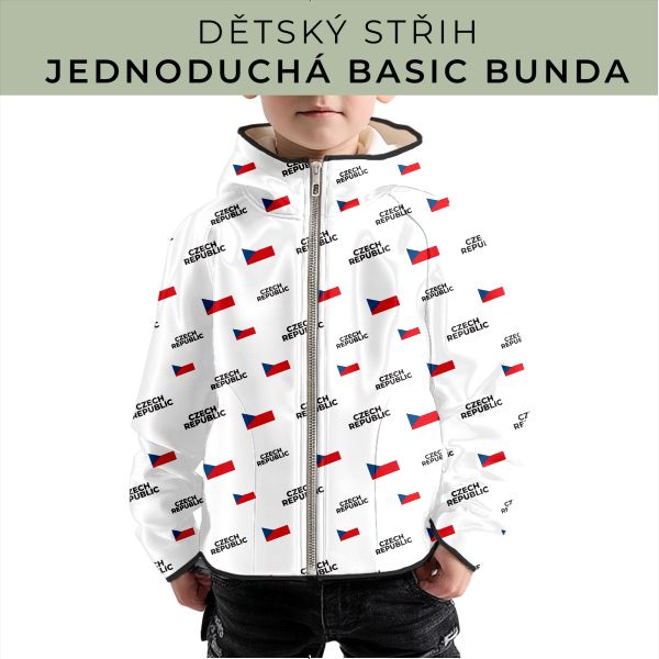 Dětský střih - jednoduchá dětská BASIC  bunda