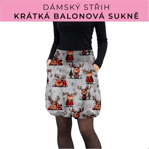 Dámský střih - balonová krátká sukně