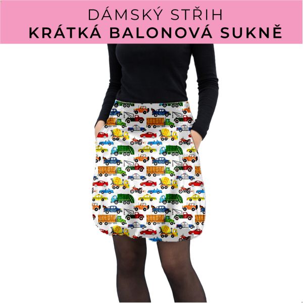 Dámský střih - balonová krátká sukně