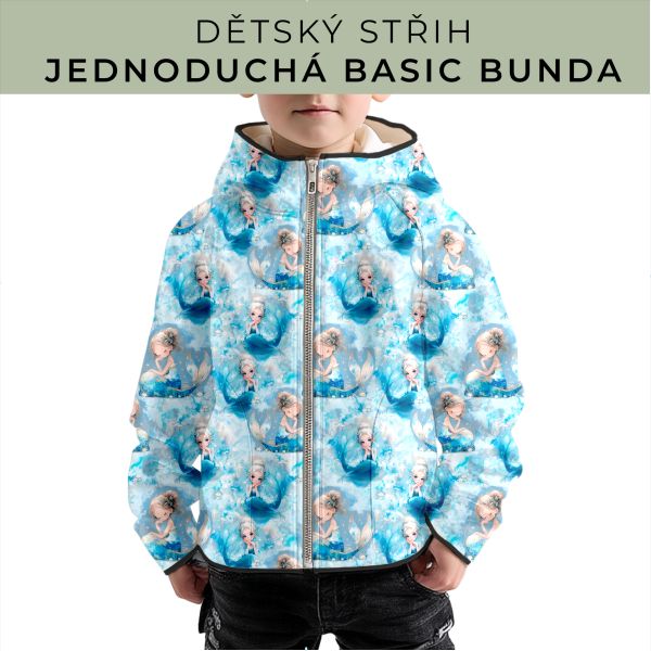 Dětský střih - jednoduchá dětská BASIC  bunda