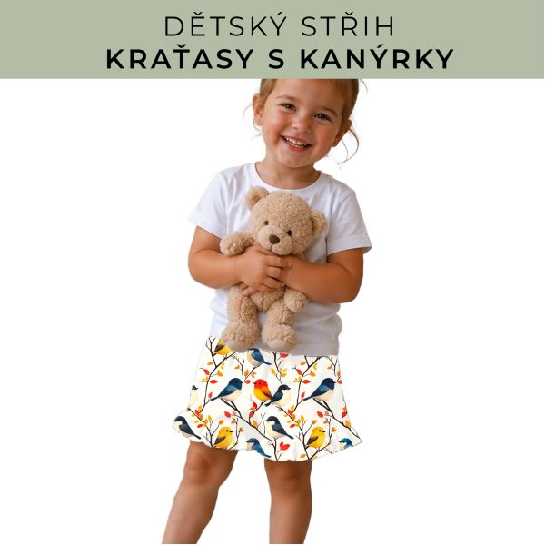 Dětský střih - Kraťásky s kanýrkem
