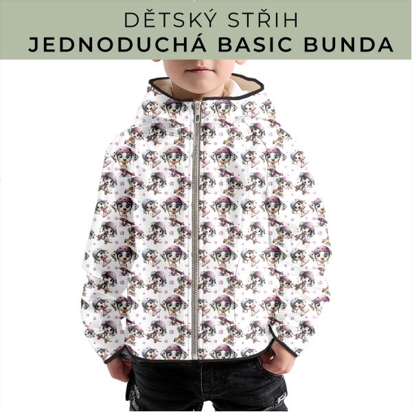 Dětský střih - jednoduchá dětská BASIC  bunda