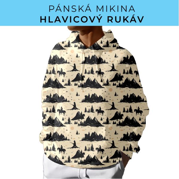 PÁNSKÝ střih - mikina s kapucí