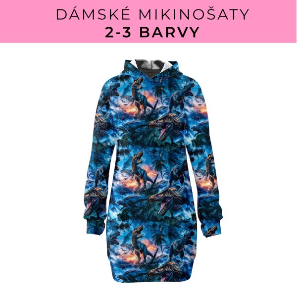 DÁMSKÝ střih - Mikinošaty 2-3 barvy