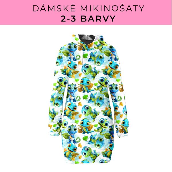 DÁMSKÝ střih - Mikinošaty 2-3 barvy