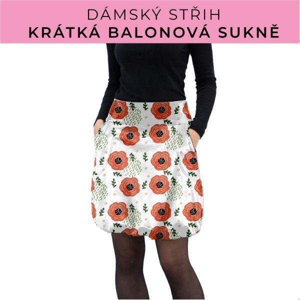 Dámský střih - balonová krátká sukně