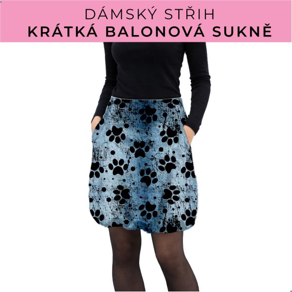 Dámský střih - balonová krátká sukně