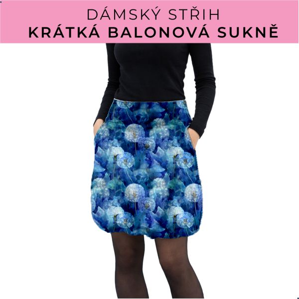 Dámský střih - balonová krátká sukně