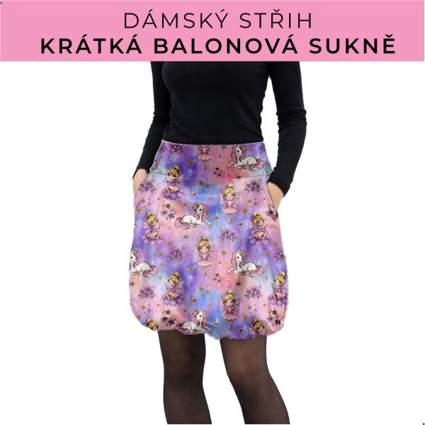 Dámský střih - balonová krátká sukně