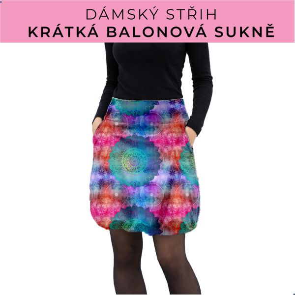 Dámský střih - balonová krátká sukně