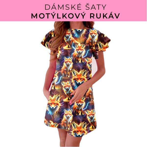 DÁMSKÝ střih - šaty s motýlkovým rukávem