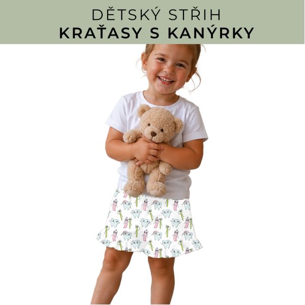 Dětský střih - Kraťásky s kanýrkem