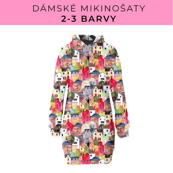DÁMSKÝ střih - Mikinošaty 2-3 barvy
