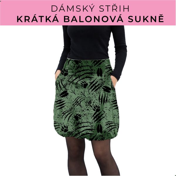 Dámský střih - balonová krátká sukně