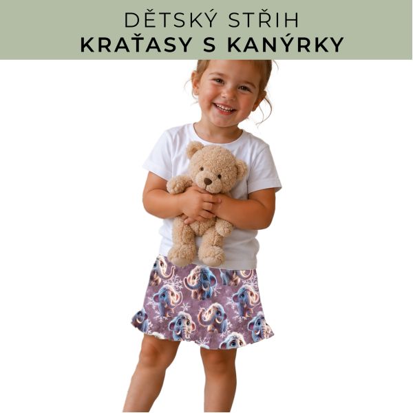 Dětský střih - Kraťásky s kanýrkem