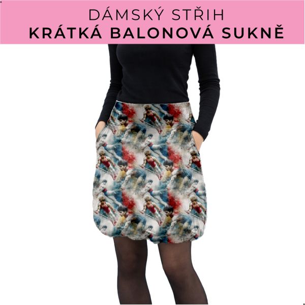 Dámský střih - balonová krátká sukně