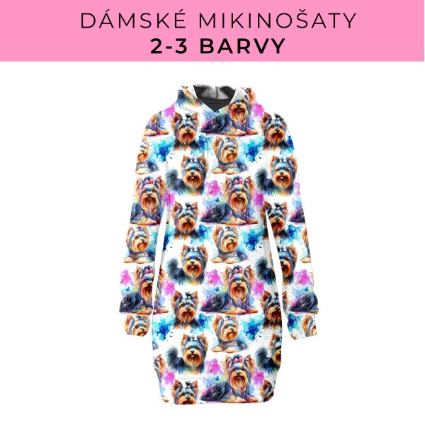 DÁMSKÝ střih - Mikinošaty 2-3 barvy