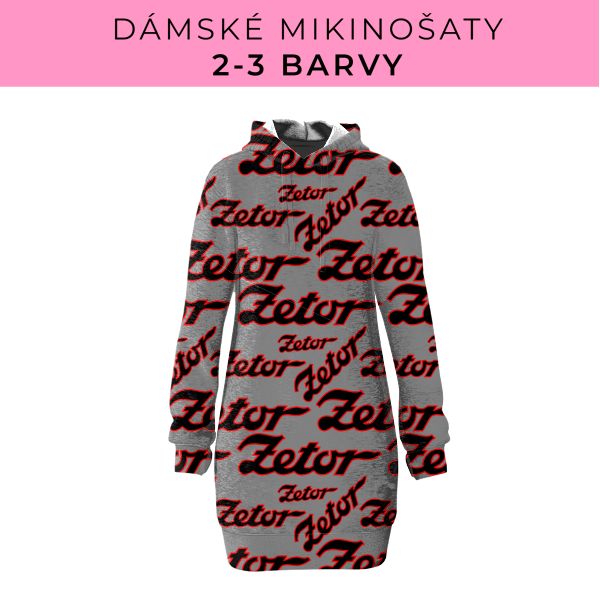 DÁMSKÝ střih - Mikinošaty 2-3 barvy