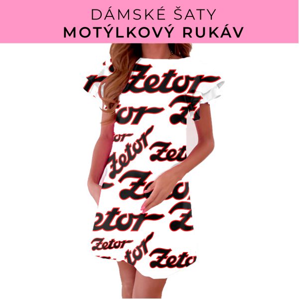 DÁMSKÝ střih - šaty s motýlkovým rukávem