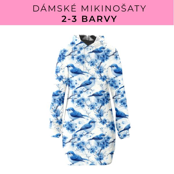 DÁMSKÝ střih - Mikinošaty 2-3 barvy