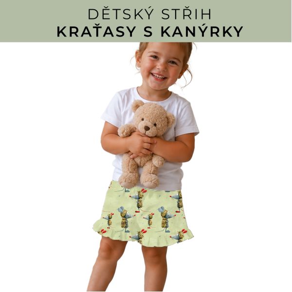 Dětský střih - Kraťásky s kanýrkem
