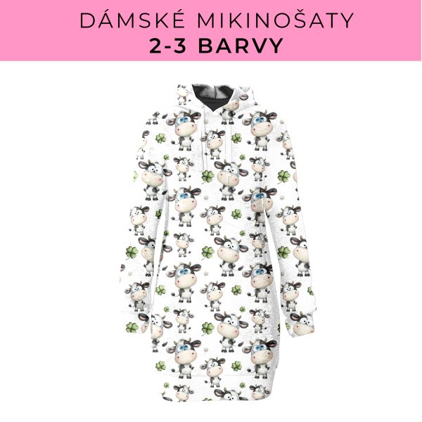 DÁMSKÝ střih - Mikinošaty 2-3 barvy