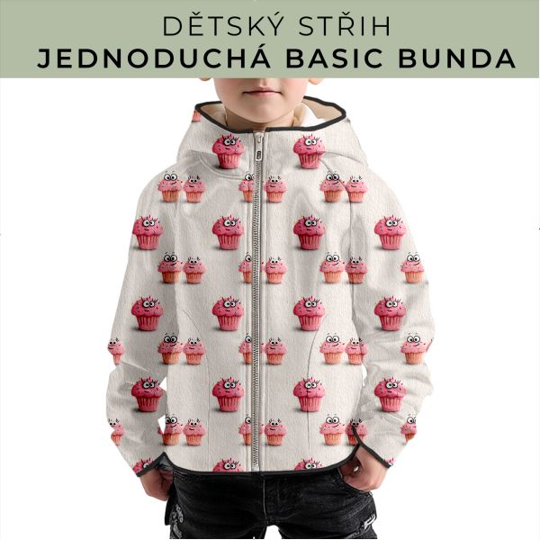 Dětský střih - jednoduchá dětská BASIC  bunda