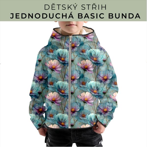 Dětský střih - jednoduchá dětská BASIC  bunda