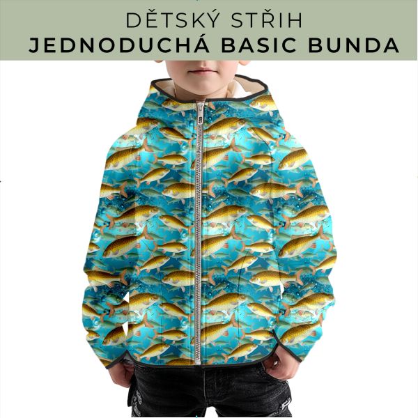 Dětský střih - jednoduchá dětská BASIC  bunda