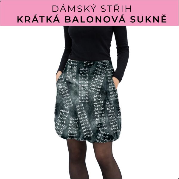 Dámský střih - balonová krátká sukně