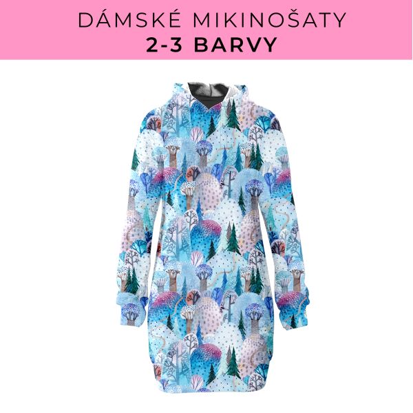 DÁMSKÝ střih - Mikinošaty 2-3 barvy
