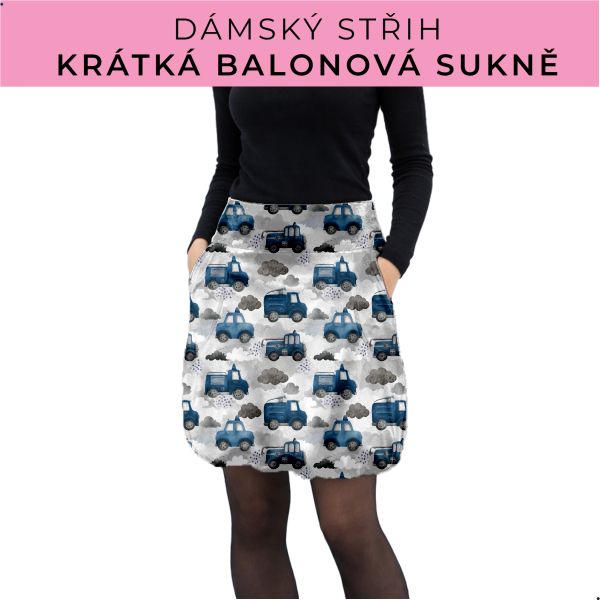 Dámský střih - balonová krátká sukně