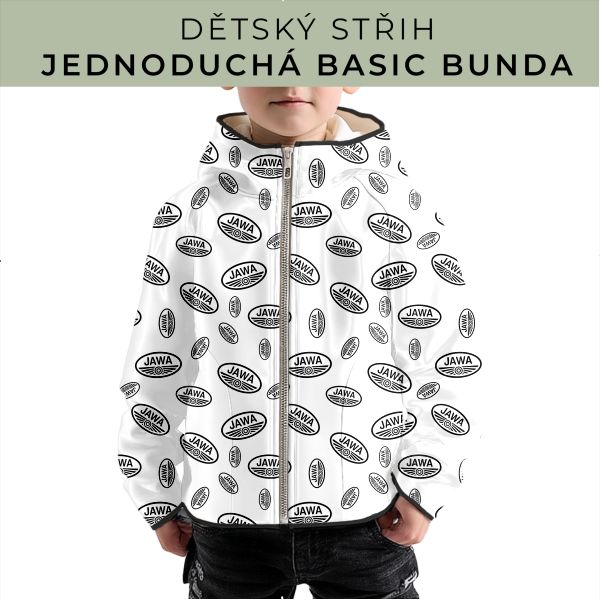 Dětský střih - jednoduchá dětská BASIC  bunda