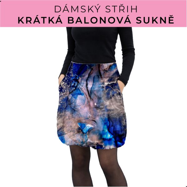 Dámský střih - balonová krátká sukně