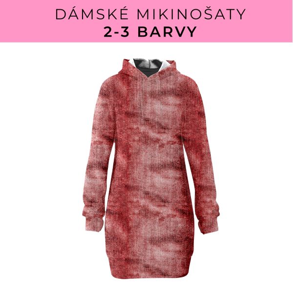 DÁMSKÝ střih - Mikinošaty 2-3 barvy