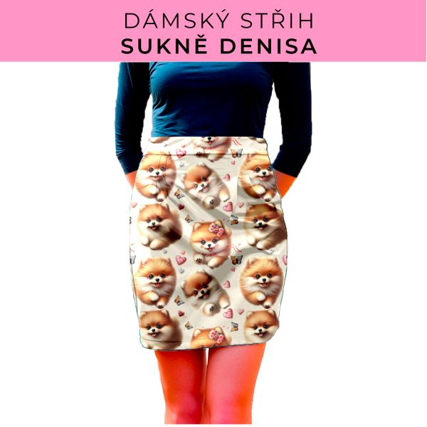 Dámský střih - Dámská sukně Denisa