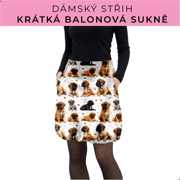 Dámský střih - balonová krátká sukně