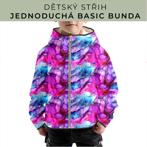 Dětský střih - jednoduchá dětská BASIC  bunda