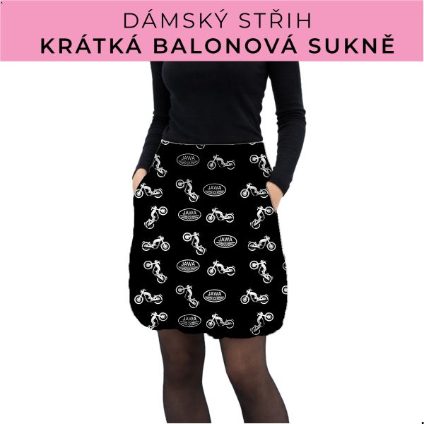 Dámský střih - balonová krátká sukně