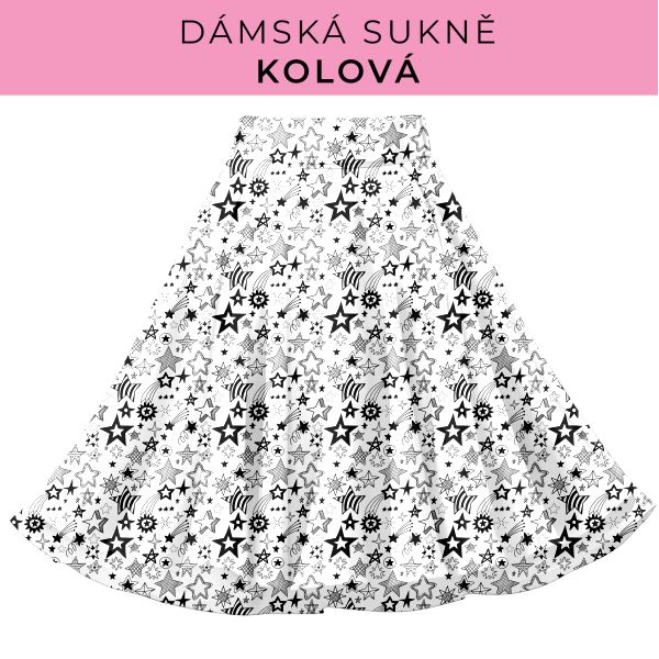 DÁMSKÝ střih - Kolová sukně