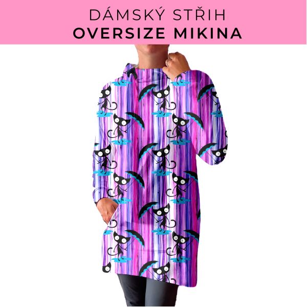DÁMSKÝ střih - Oversize mikina