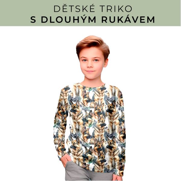 DĚTSKÝ střih - triko dlouhý rukáv