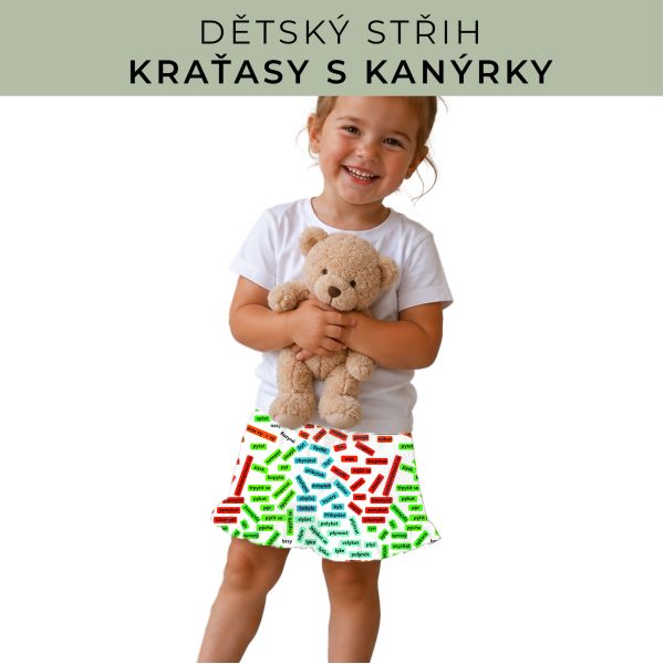 Dětský střih - Kraťásky s kanýrkem