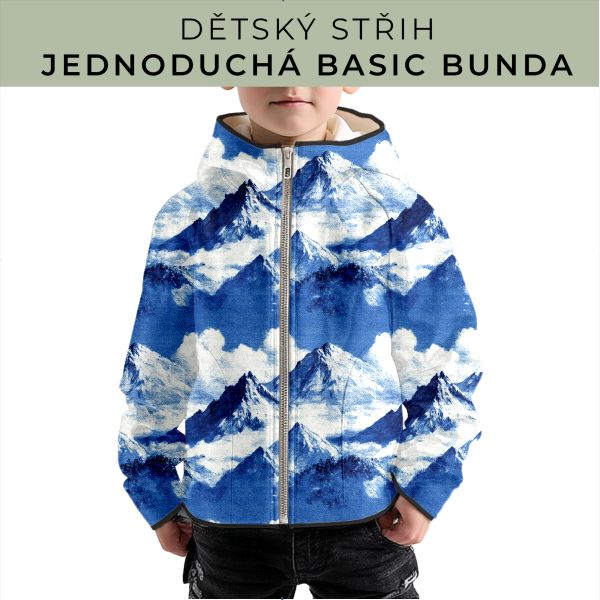 Dětský střih - jednoduchá dětská BASIC  bunda
