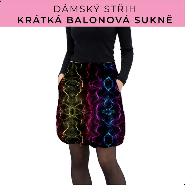 Dámský střih - balonová krátká sukně